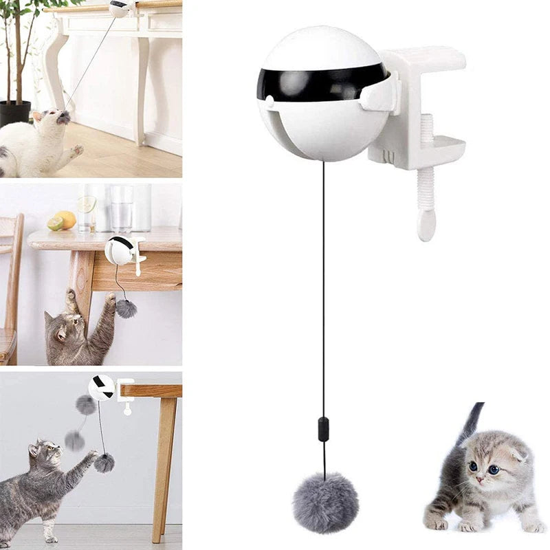 Jouet Interactif Suspendu pour Chat – Balle Automatique Anti-Ennui